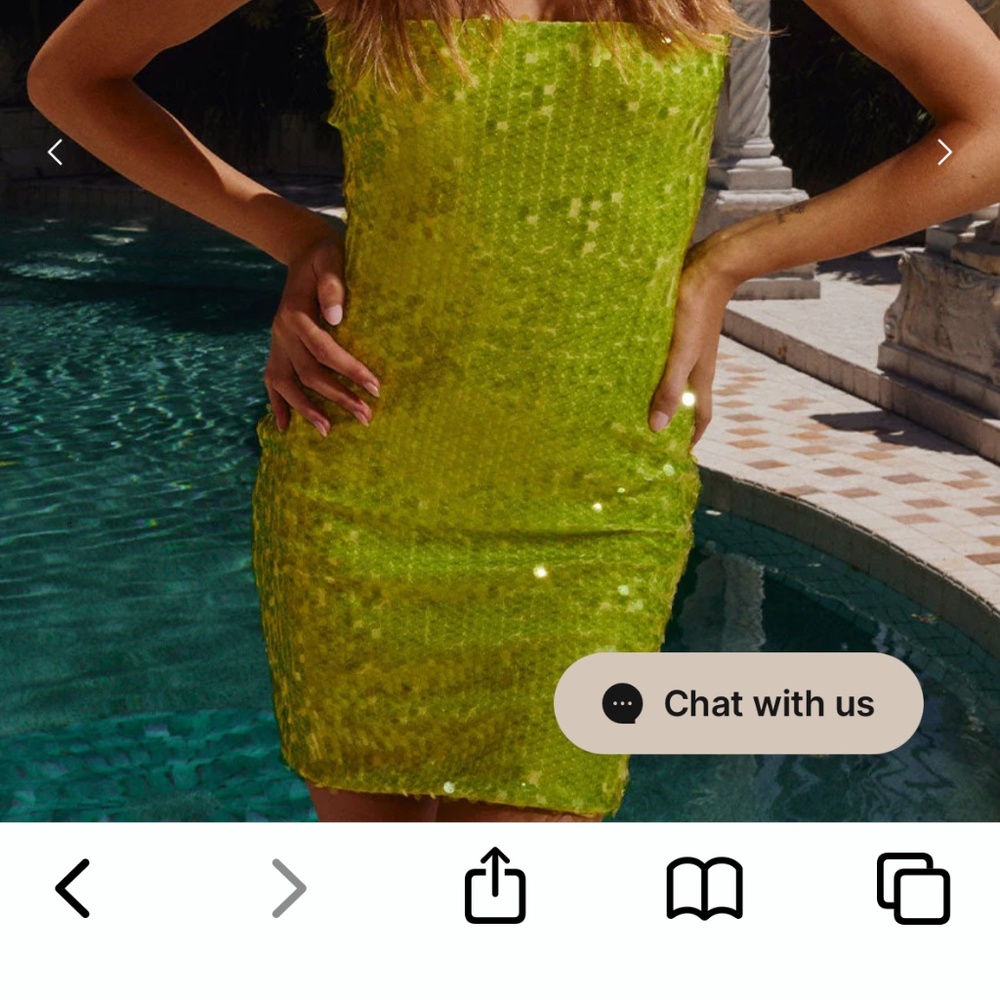 EVANGELINE MINI DRESS - LIME